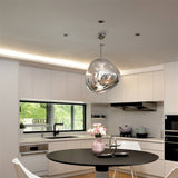 Multi Head Lava Melting Glass Pendant Light Round Ceiling Chandelier for Modern Interiors