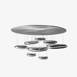 Modern Mercury Pebble LED Ceiling Lamp Sculptural Chrome Flush Mount Light Fixture