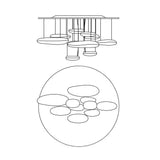 Modern Mercury Pebble LED Ceiling Lamp Sculptural Chrome Flush Mount Light Fixture