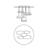 Modern Mercury Pebble LED Ceiling Lamp Sculptural Chrome Flush Mount Light Fixture