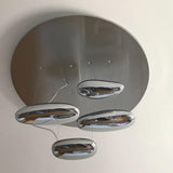 Modern Mercury Pebble LED Ceiling Lamp Sculptural Chrome Flush Mount Light Fixture