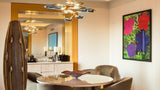 Modern Mercury Pebble LED Ceiling Lamp Sculptural Chrome Flush Mount Light Fixture