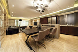 Modern Mercury Pebble LED Ceiling Lamp Sculptural Chrome Flush Mount Light Fixture