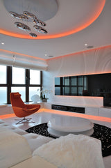Modern Mercury Pebble LED Ceiling Lamp Sculptural Chrome Flush Mount Light Fixture