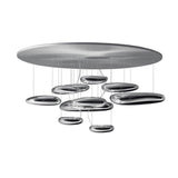 Modern Mercury Pebble LED Ceiling Lamp Sculptural Chrome Flush Mount Light Fixture