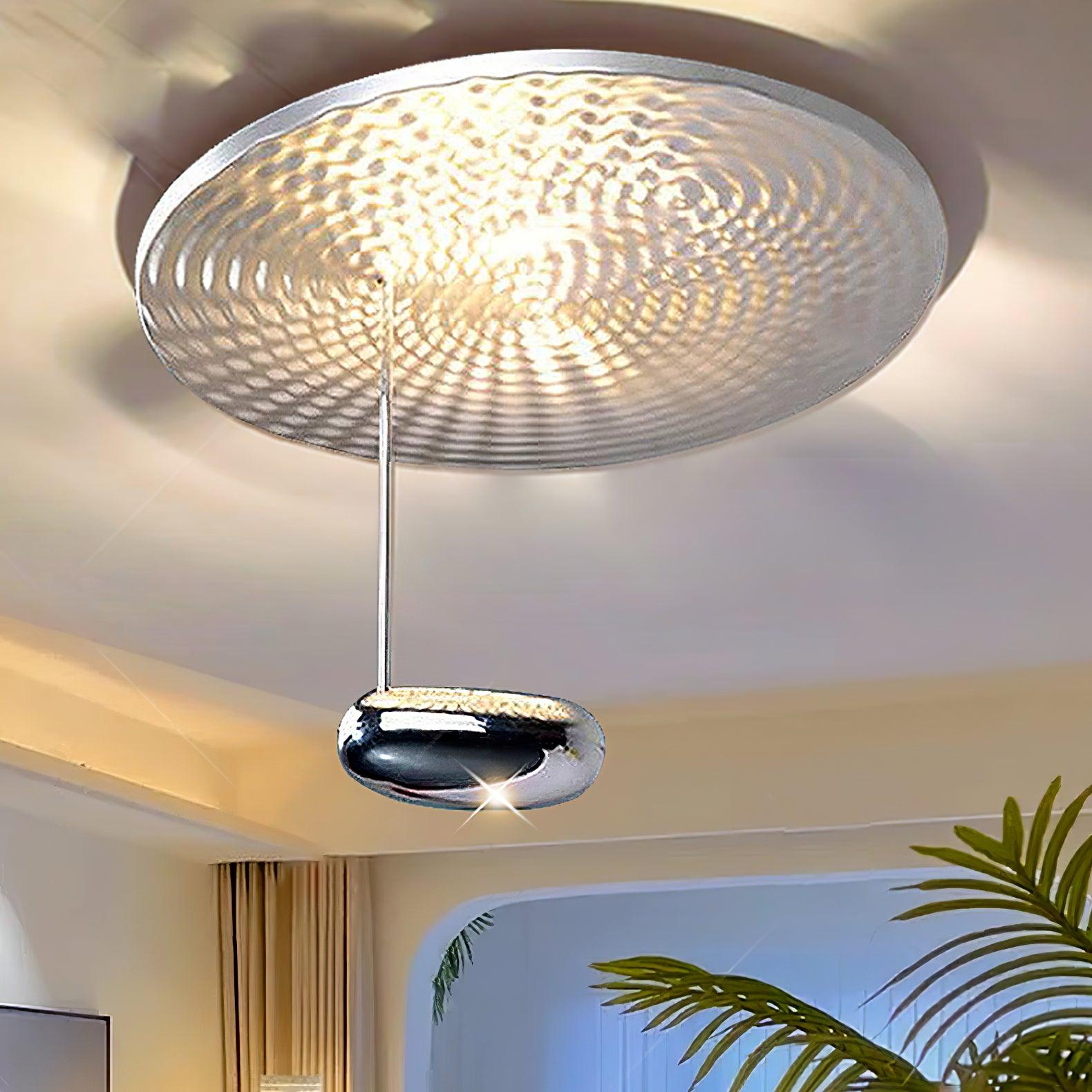 Modern Mercury Chrome Bio-morphic LED Ceiling Light for Contemporary Living Spaces