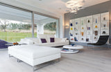 Modern Mercury Pebble LED Ceiling Lamp Sculptural Chrome Flush Mount Light Fixture