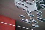 Modern Mercury Pebble LED Ceiling Lamp Sculptural Chrome Flush Mount Light Fixture