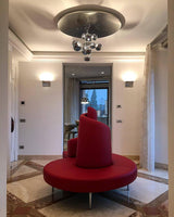 Modern Mercury Pebble LED Ceiling Lamp Sculptural Chrome Flush Mount Light Fixture