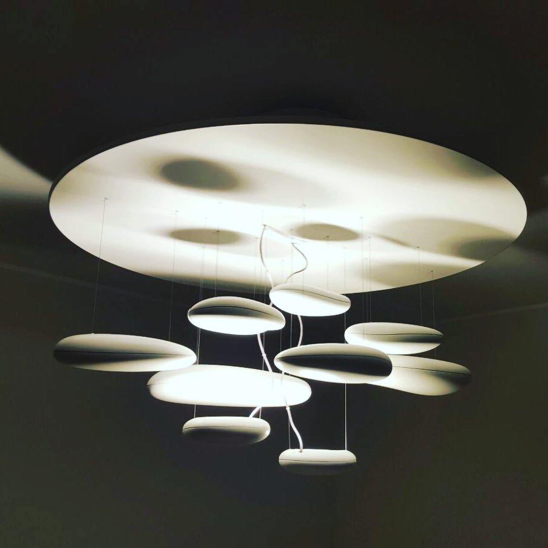Modern Mercury Pebble LED Ceiling Lamp Sculptural Chrome Flush Mount Light Fixture