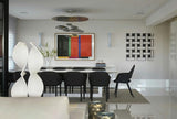 Modern Mercury Pebble LED Ceiling Lamp Sculptural Chrome Flush Mount Light Fixture