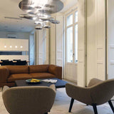 Modern Mercury Pebble LED Ceiling Lamp Sculptural Chrome Flush Mount Light Fixture