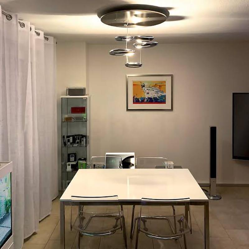 Modern Mercury Pebble LED Ceiling Lamp Sculptural Chrome Flush Mount Light Fixture
