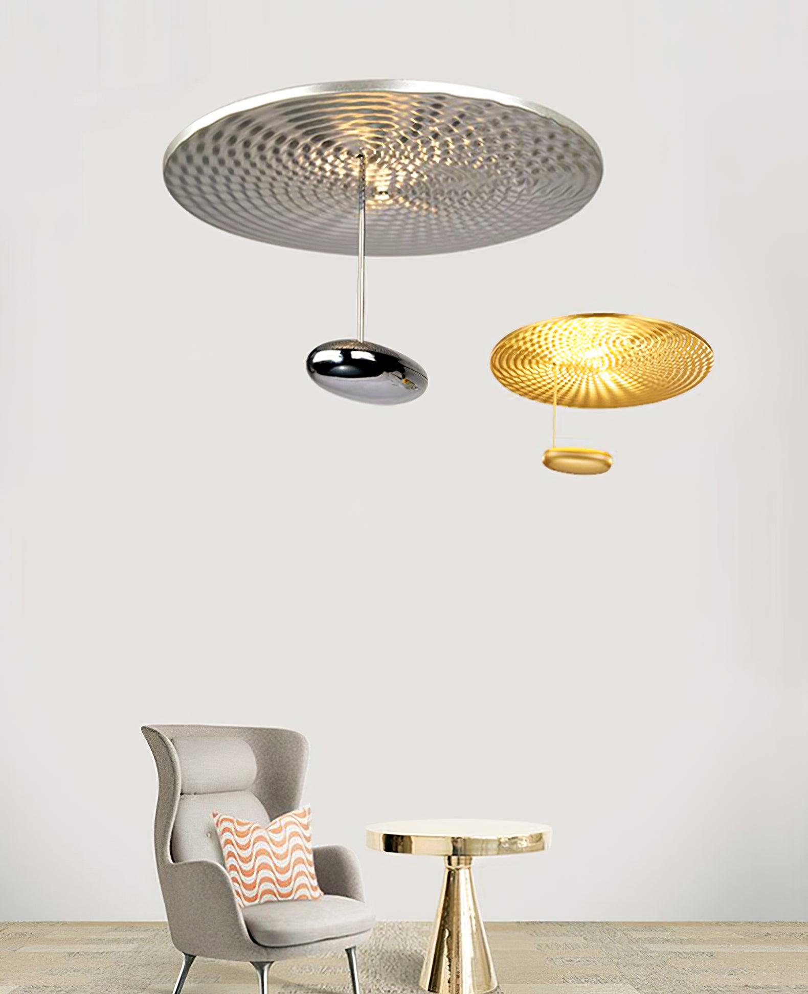 Modern Mercury Chrome Bio-morphic LED Ceiling Light for Contemporary Living Spaces