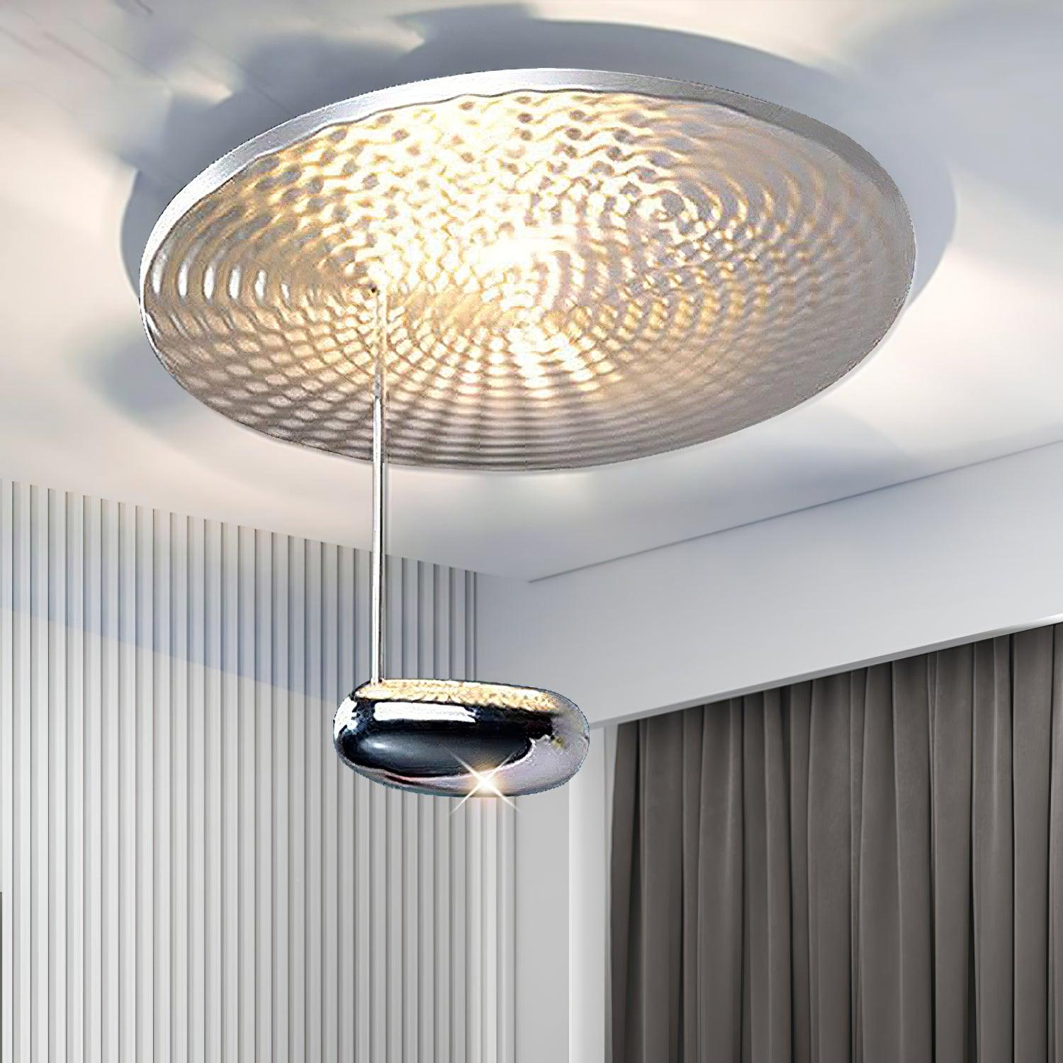 Modern Mercury Chrome Bio-morphic LED Ceiling Light for Contemporary Living Spaces