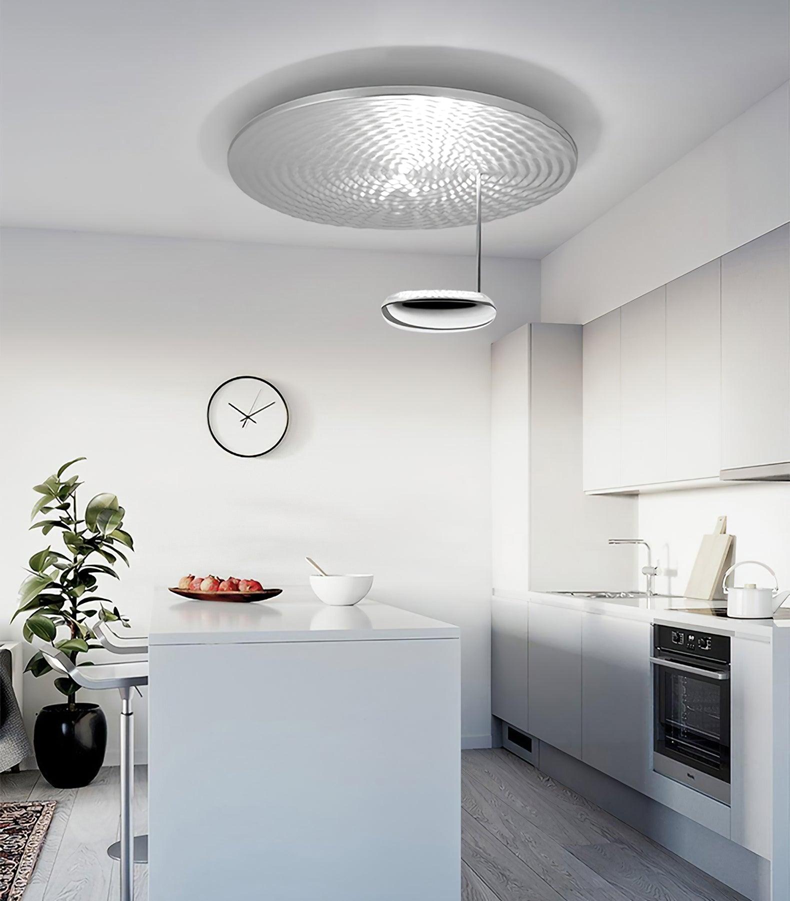 Modern Mercury Chrome Bio-morphic LED Ceiling Light for Contemporary Living Spaces