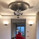 Modern Mercury Pebble LED Ceiling Lamp Sculptural Chrome Flush Mount Light Fixture
