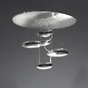 Modern Mercury Pebble LED Ceiling Lamp Sculptural Chrome Flush Mount Light Fixture