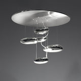 Modern Mercury Pebble LED Ceiling Lamp Sculptural Chrome Flush Mount Light Fixture