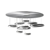Modern Mercury Pebble LED Ceiling Lamp Sculptural Chrome Flush Mount Light Fixture