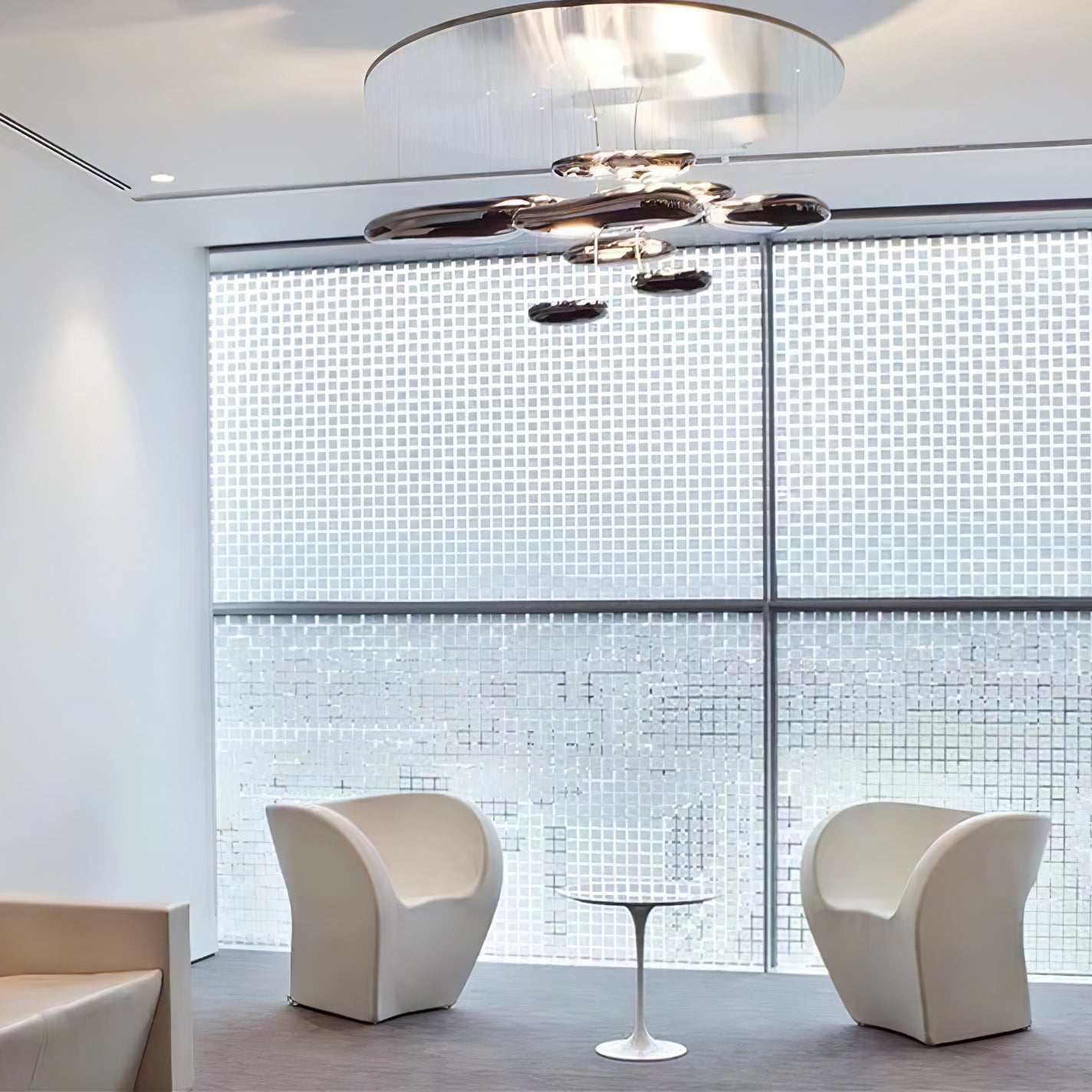 Modern Mercury Pebble LED Ceiling Lamp Sculptural Chrome Flush Mount Light Fixture