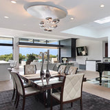 Modern Mercury Pebble LED Ceiling Lamp Sculptural Chrome Flush Mount Light Fixture