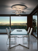 Modern Mercury Pebble LED Ceiling Lamp Sculptural Chrome Flush Mount Light Fixture