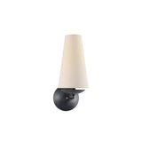 elegant-mid-century-brass-wall-sconce-with-conical-fabric-shade-for-bedroom-and-hallway