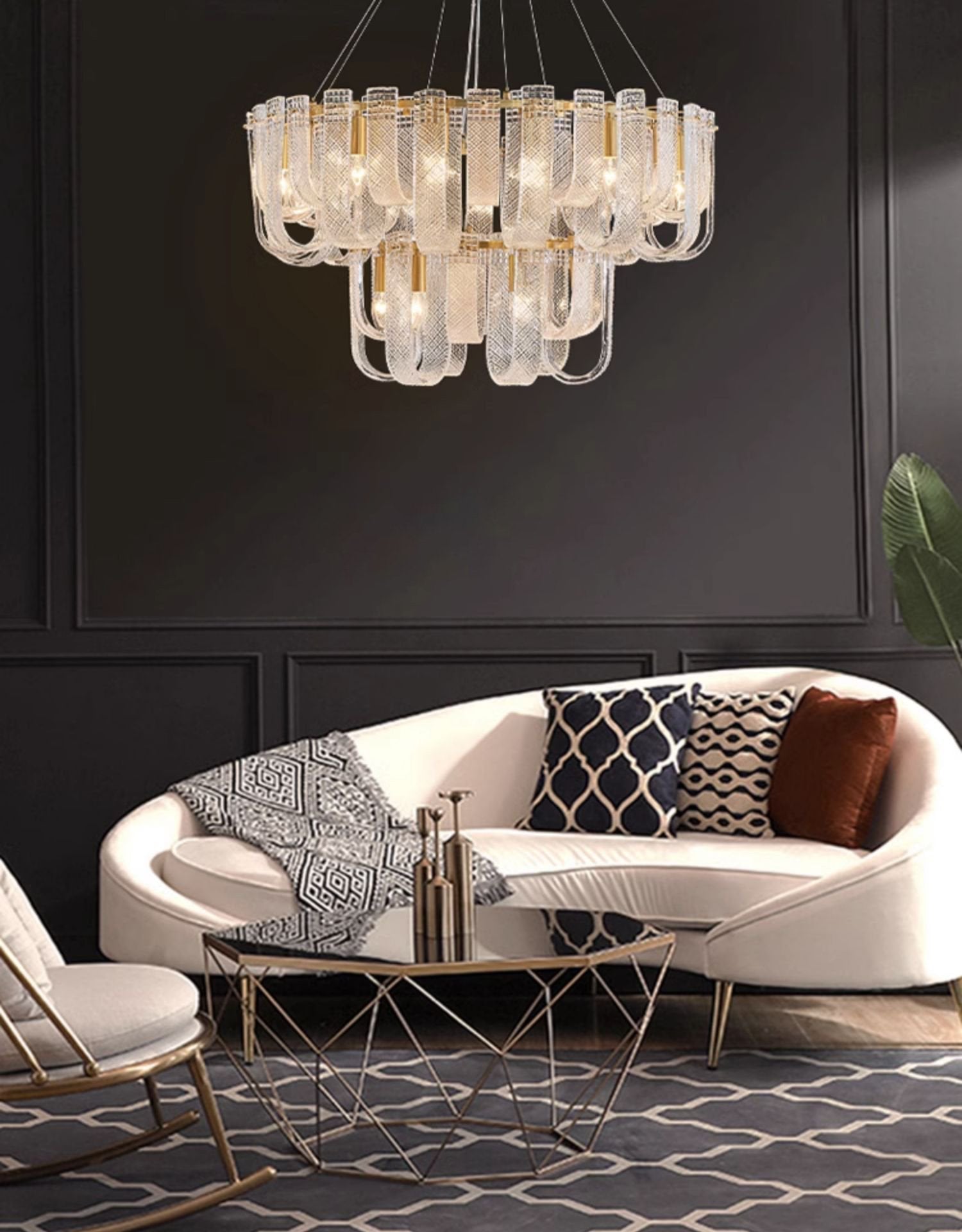 modern-brass-mesh-glass-chandelier-elegant-hand-blown-hanging-pendant-light-fixture