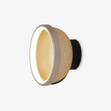 modern-perforated-mesh-led-wall-sconce-and-yellow-ceiling-flush-mount-light-for-indoor-use
