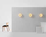 modern-perforated-mesh-led-wall-sconce-and-yellow-ceiling-flush-mount-light-for-indoor-use