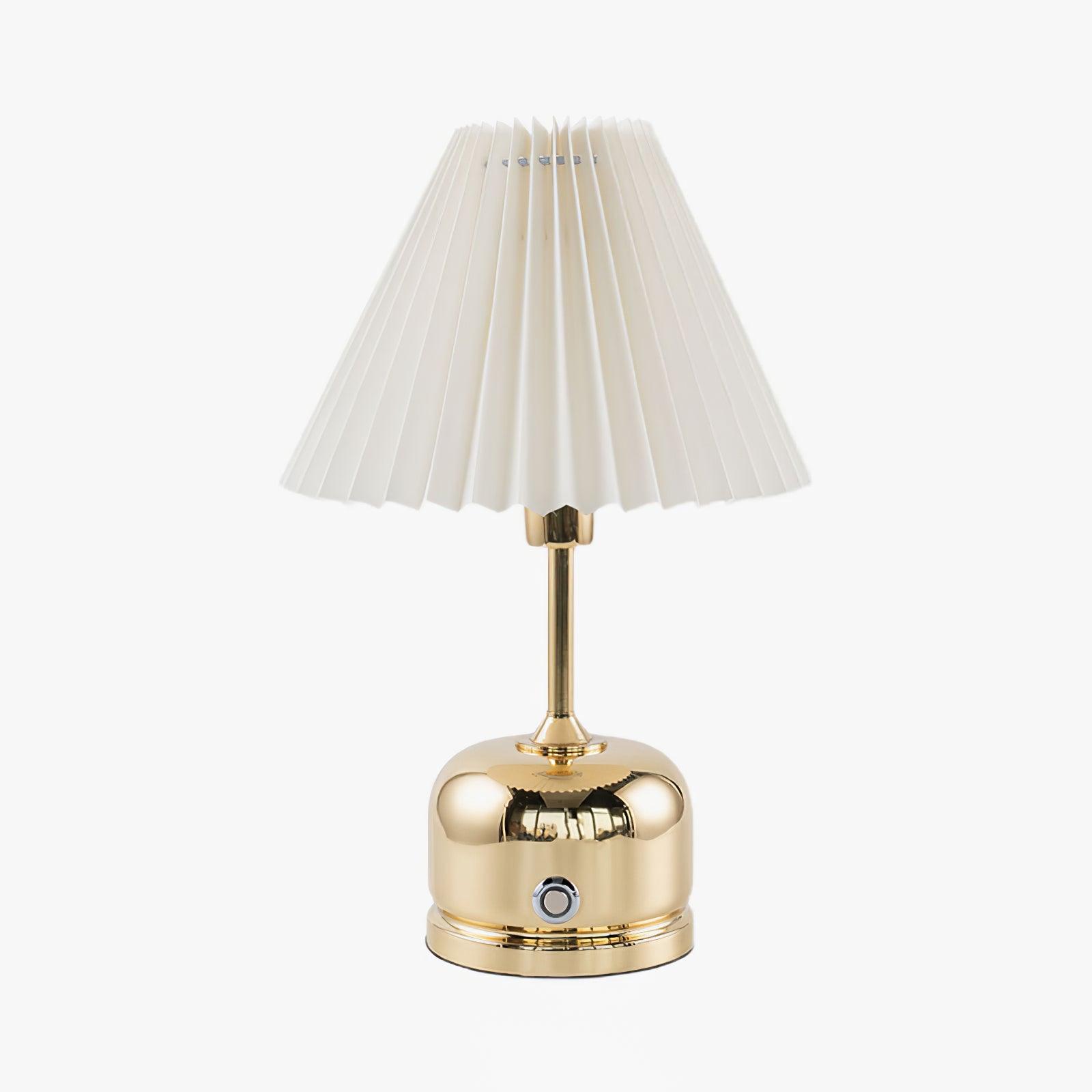 Vintage Antique Brass Rechargeable LED Table Lamp Cordless Accent Light for Restaurant and Home Decor