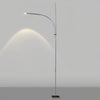 Modern Linear Chrome Metal Floor Lamp Graceful LED Standing Light