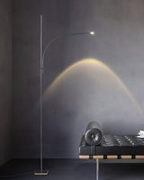 Modern Linear Chrome Metal Floor Lamp Graceful LED Standing Light