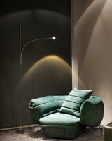 Modern Linear Chrome Metal Floor Lamp Graceful LED Standing Light