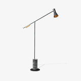 Modern Metro Torchiere Metal Floor Lamp with Marble Base and Minimalist Scandinavian Design