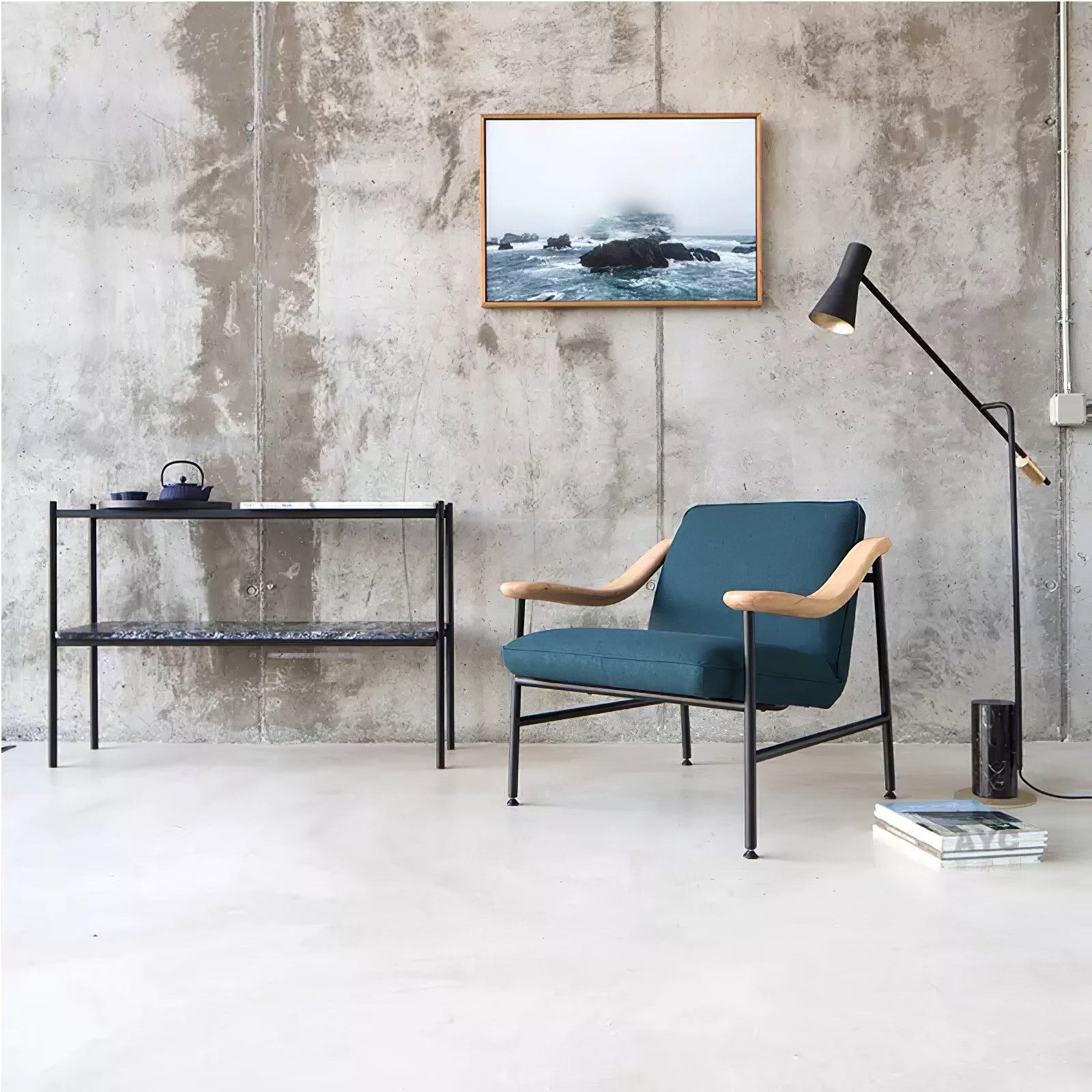 Modern Metro Torchiere Metal Floor Lamp with Marble Base and Minimalist Scandinavian Design
