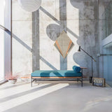 Modern Metro Torchiere Metal Floor Lamp with Marble Base and Minimalist Scandinavian Design