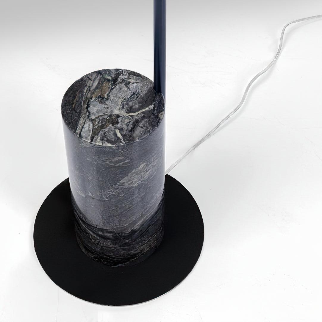 Modern Metro Torchiere Metal Floor Lamp with Marble Base and Minimalist Scandinavian Design