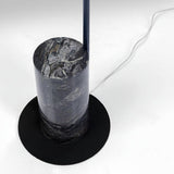 Modern Metro Torchiere Metal Floor Lamp with Marble Base and Minimalist Scandinavian Design