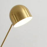 Modern Metronome Standing Floor Lamp with Handmade Leather Accents and Gold Metal Finish