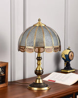 Modern Brass Gold Task Table Lamp with Matte Glass Globe for Luxury Office and Bedroom