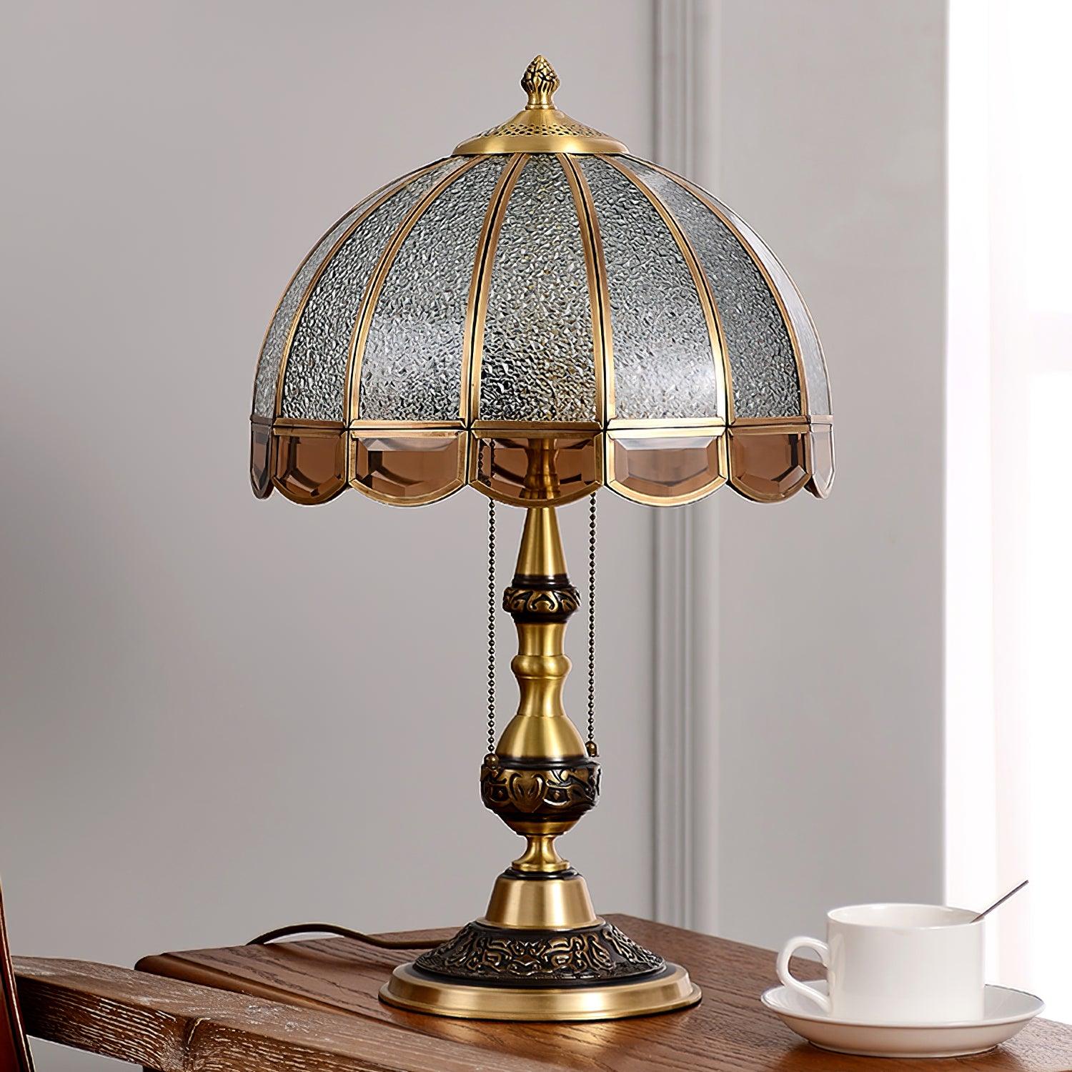 Modern Brass Gold Task Table Lamp with Matte Glass Globe for Luxury Office and Bedroom