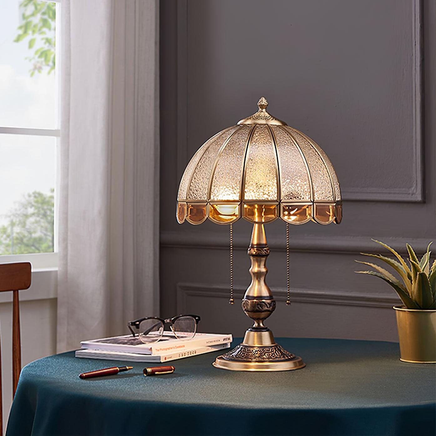 Modern Brass Gold Task Table Lamp with Matte Glass Globe for Luxury Office and Bedroom