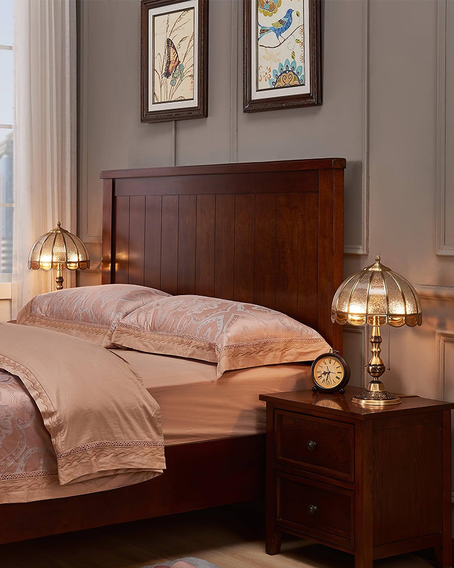Modern Brass Gold Task Table Lamp with Matte Glass Globe for Luxury Office and Bedroom