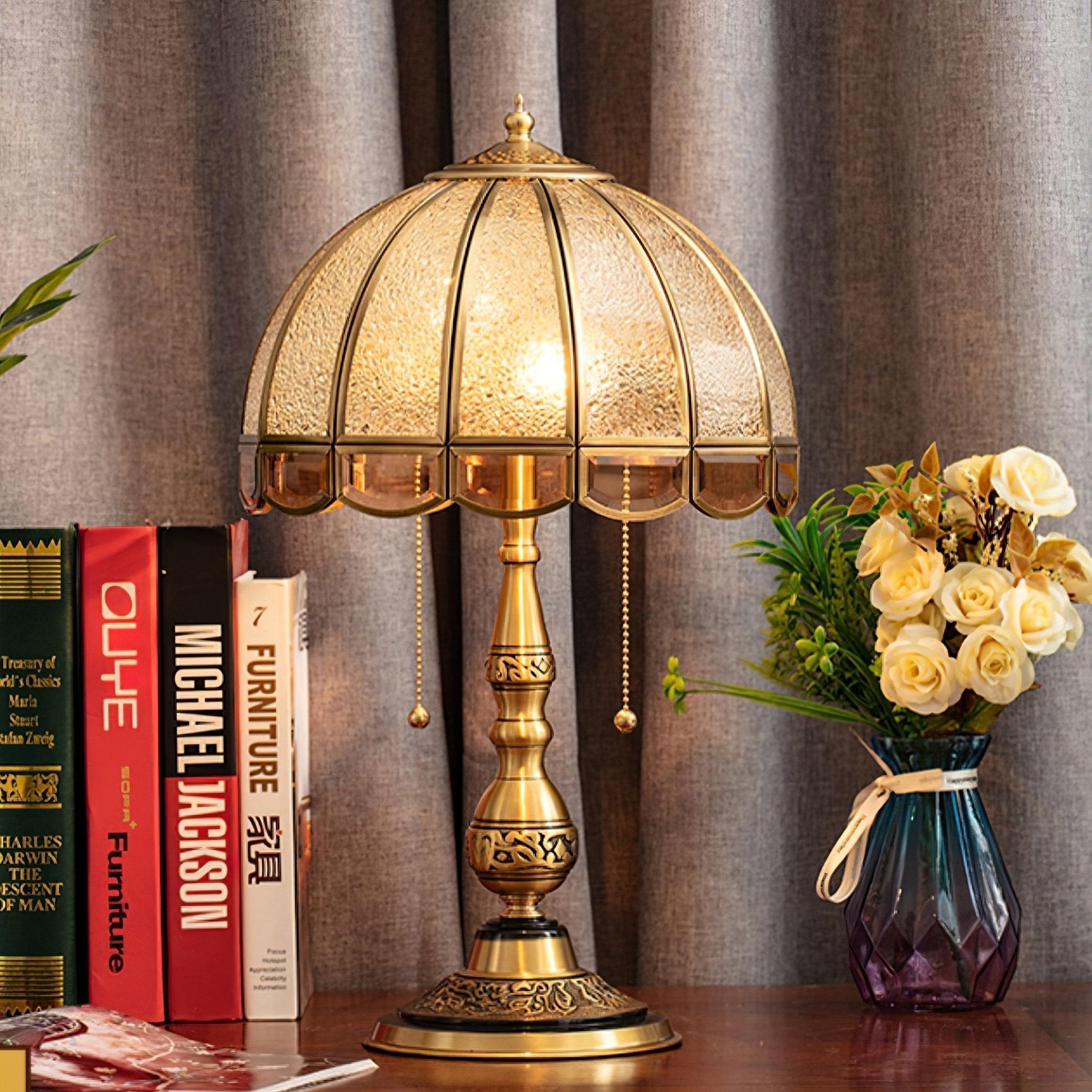 Modern Brass Gold Task Table Lamp with Matte Glass Globe for Luxury Office and Bedroom