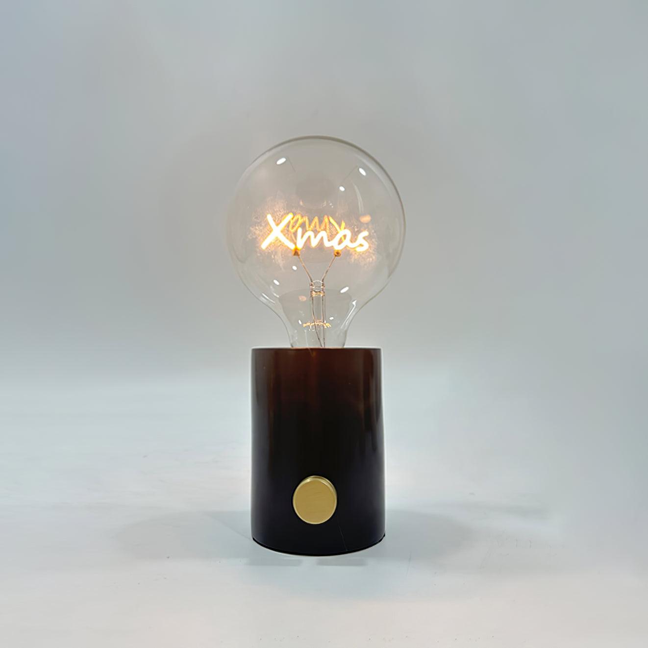 Modern Sculptural Hand Table Lamp with Marble Base and Glass Shade for Bedside