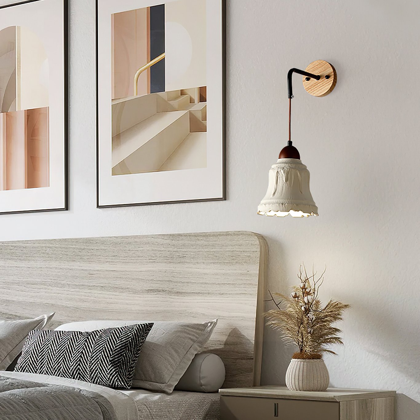 minimalist-microcement-retro-wall-lamp-with-solid-wood-accents-for-contemporary-home-decor
