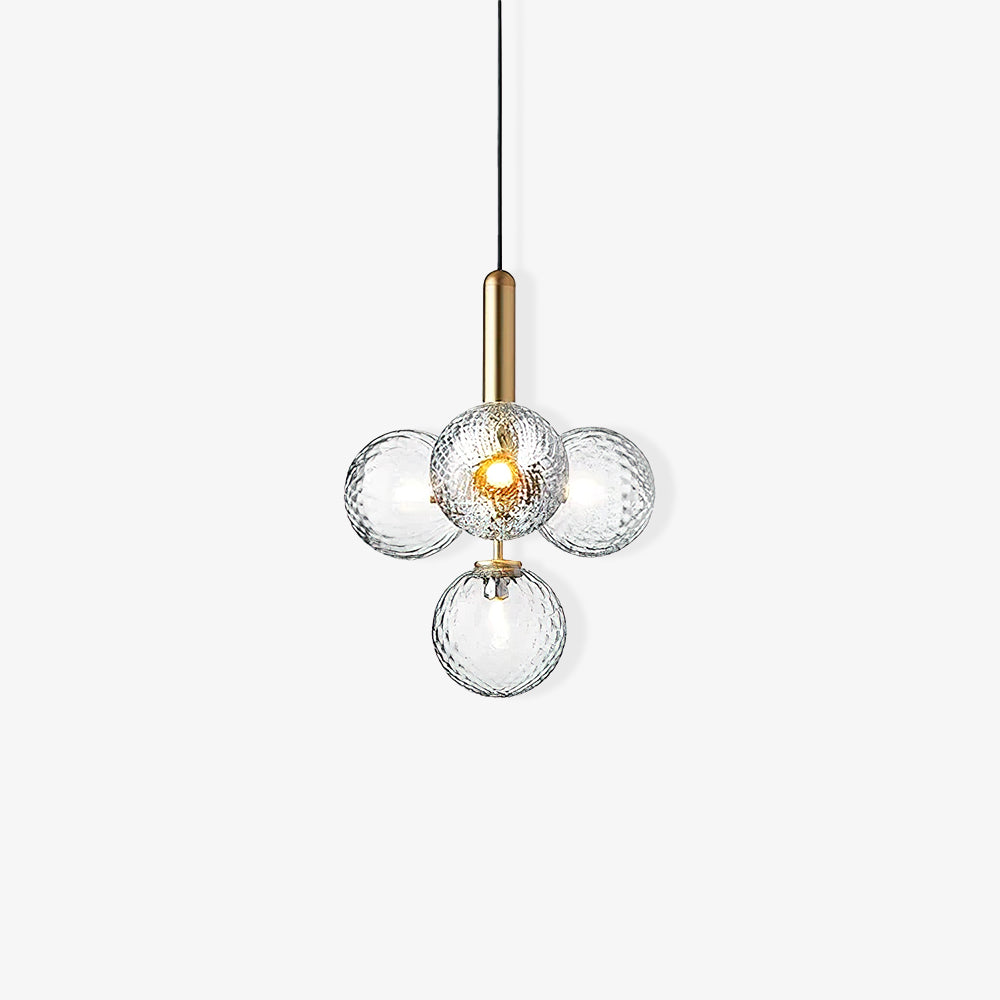 Modern Glass Sphere Pendant Light Nordic Mouth Blown Hanging Lamp for Dining Room and Kitchen
