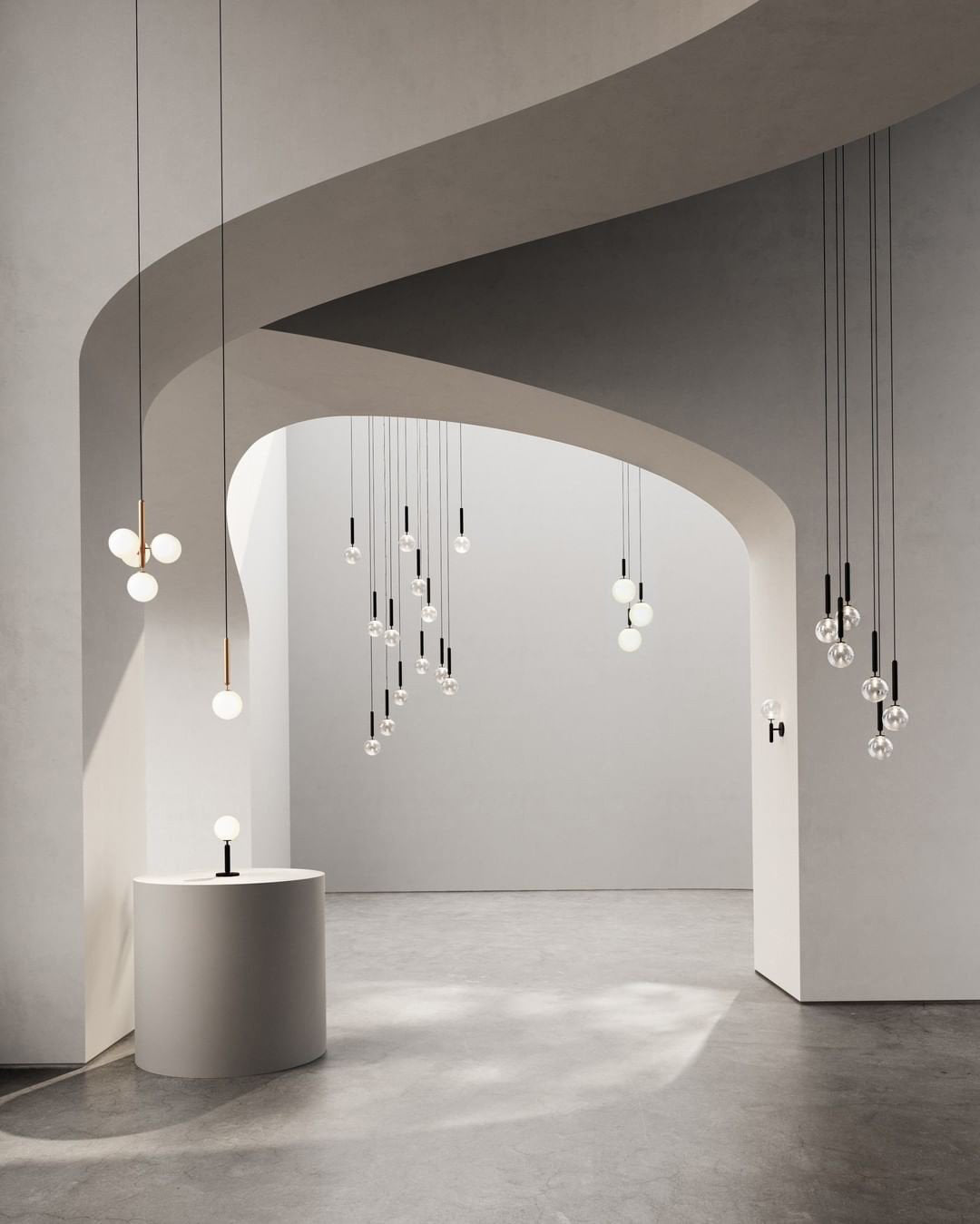 Luminae Glass Sphere Pendant Light Modern Nordic Hanging Lamp for Kitchen and Dining Room